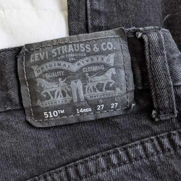 Levis black jeans 27x27 498 - Picture 5 of 5